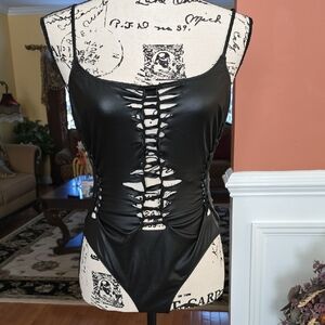 Fashion Nova Black Cut Out Bodysuit